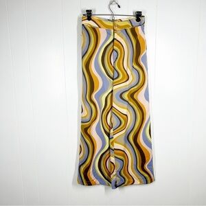 Urban Outfitters Brown Swirl Retro Pattern Palazzo Pants Small